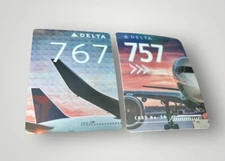 Delta Air Lines Pilot Trading Card Boeing 757-300 & B767-300ER Set Of 2 New