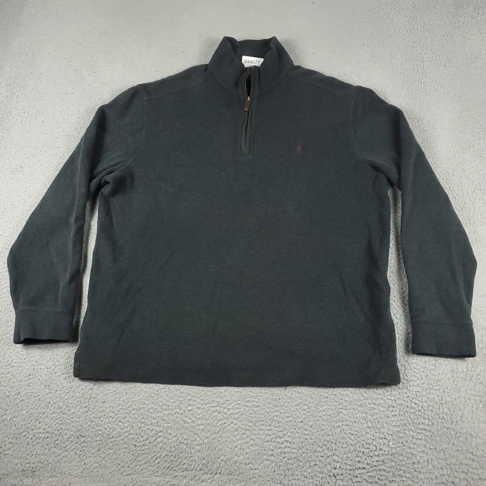 Maglione Ralph Lauren uomo XL grigio pony 1 4 zip pullover felpa *