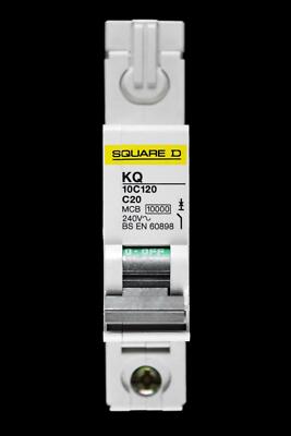 SQUARE D 20 AMP CURVE C 10kA MCB SCHUTZSCHALTER KQ10C120 
