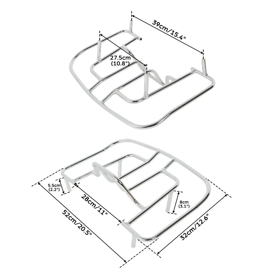 Portaequipajes cromado apto para Honda Goldwing 1800 GL1800 2001-2017 Foto 2 de 4