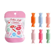 6pcs Mini Capsule Lipsticks Candy Outline Lipstickθ