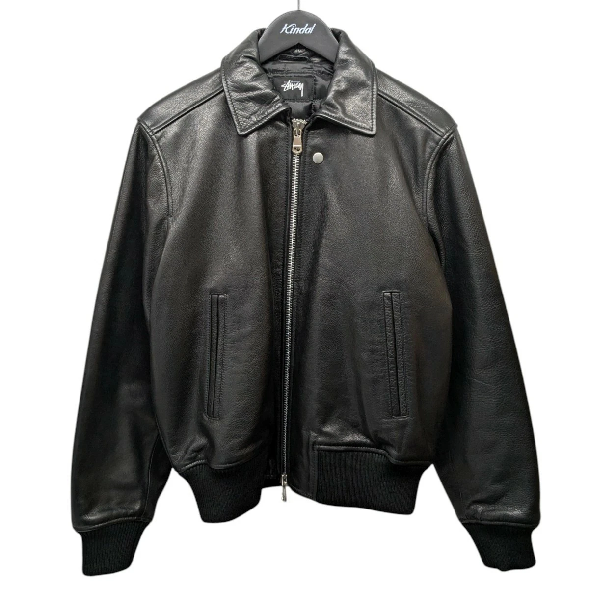 Black Leather Outer Shell Stussy Coats, Jackets & Vests for Men