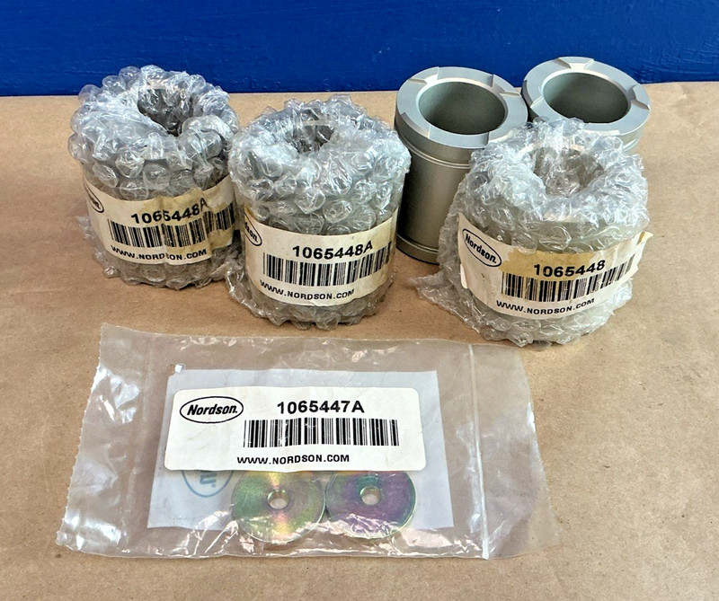 Nordson Hot Melt Glue Dispenser Parts (3) 1065448, (2) 1065448A, & (1) 1065447A