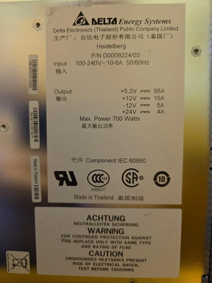 Cisco 7507 AC Power Supply Default - 34-0613-06 Delta Energy Systems D0009224/03 - Image 2 of 4