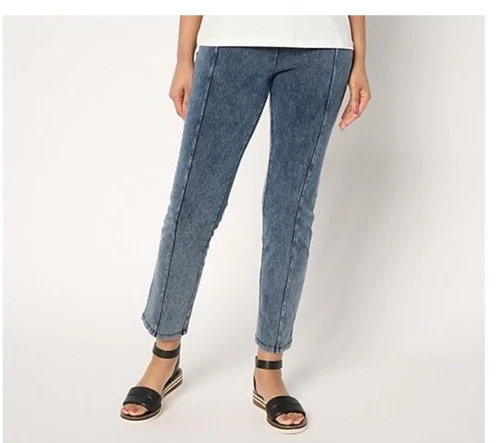 Women with Control Tummy Control Regular Straight Leg Denim Pants A685169 Sz 2X