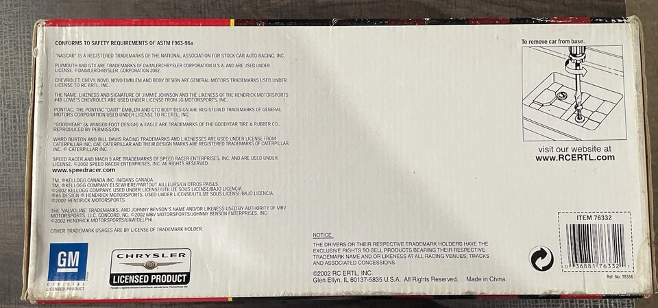 Coche fundido a presión Racing Champions Ward Burton 1:18 #22 Caterpillar 1970 Challenger Foto 3 de 3