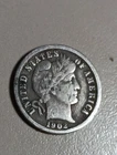 1902-P Barber Dime 90% Silver Average Circ Receive Pictured Dime Item J23G7
