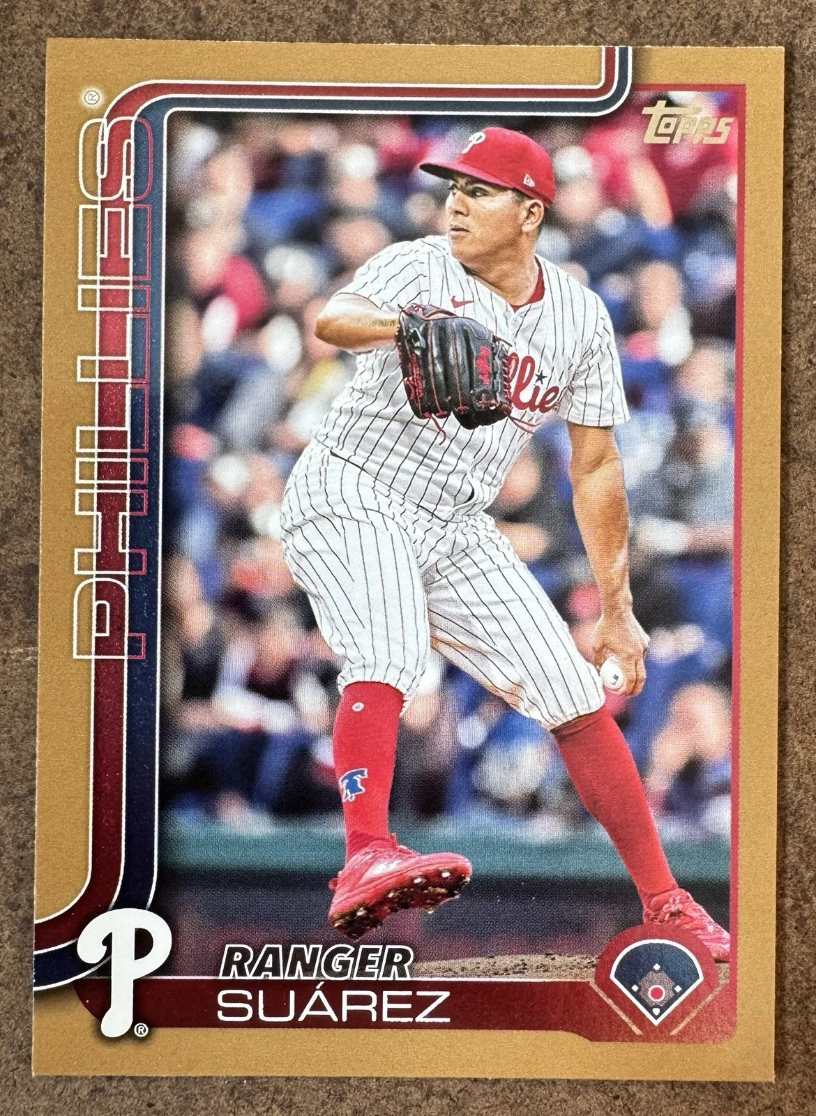 2025 Topps Series 1 - Ranger Suarez - #56 Gold Parallel #'d /2025 PHILLIES