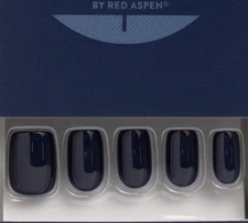 Red Aspen Press On Short Squoval Blue Shiny Christmas Frozen Fraya ☃️