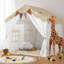 Besrey Kid Play Tent for Boy/Girl,Toddler Playhouse Tent,Indoor & Outdoor,Browm