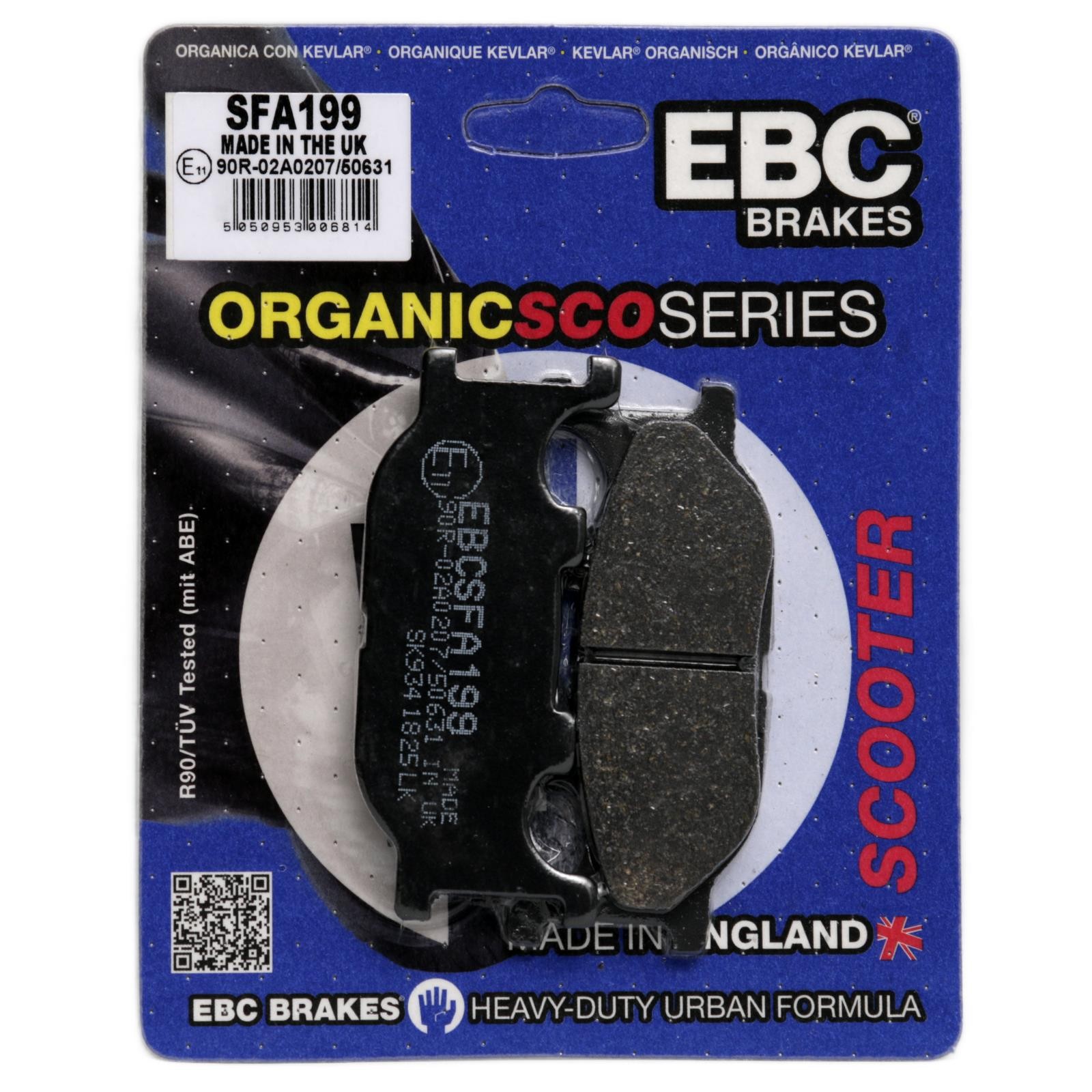 MBK YP 250 Skyliner 1998-1999 EBC SFA199 Organic Scooter Brake Pads Front