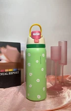 Owala FreeSip Green Flower 32 oz Limited Edition Water Bottle New