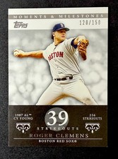 ROGER CLEMENS 2007 Topps Moments & Milestones Insert #’d /150 Red Sox #20