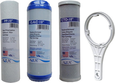 Universal Reverse Osmosis RO Replacement Set of 3 Filter Cartridges : Sediment,