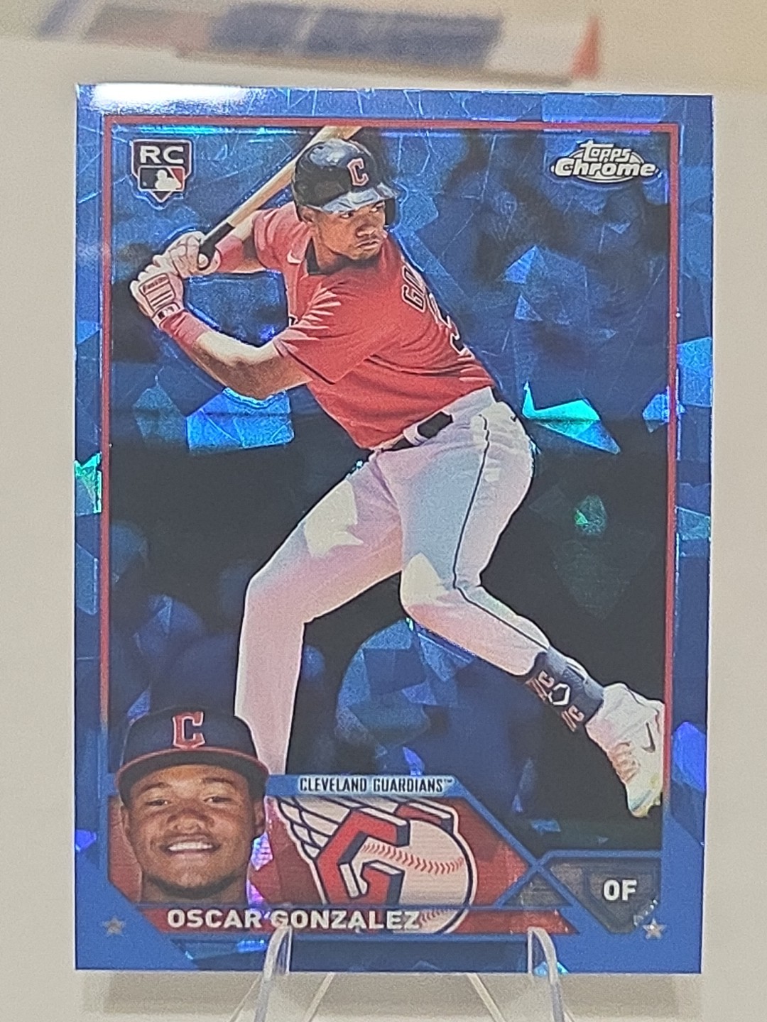 2023 Topps Chrome Sapphire Edition Oscar Gonzalez #119 (RC) Guardians