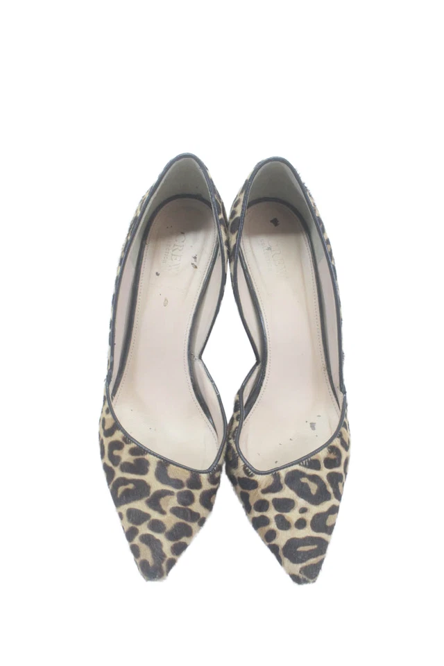 Tacones de aguja J Crew para mujer texturizados con estampado de animales sin cordones marrón talla 8. Foto 2 de 4