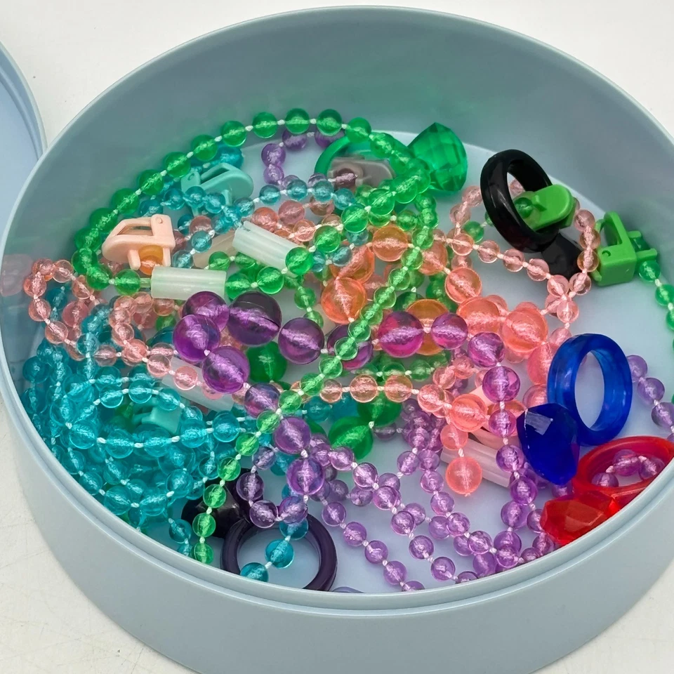 Pretty Pretty Princess Blue Plastic Jewelry Box with Spinner and All Jewelery - Image 3 of 3