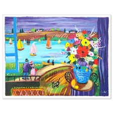 Shlmo Alter- Serigraph "Lakeside Festivities"