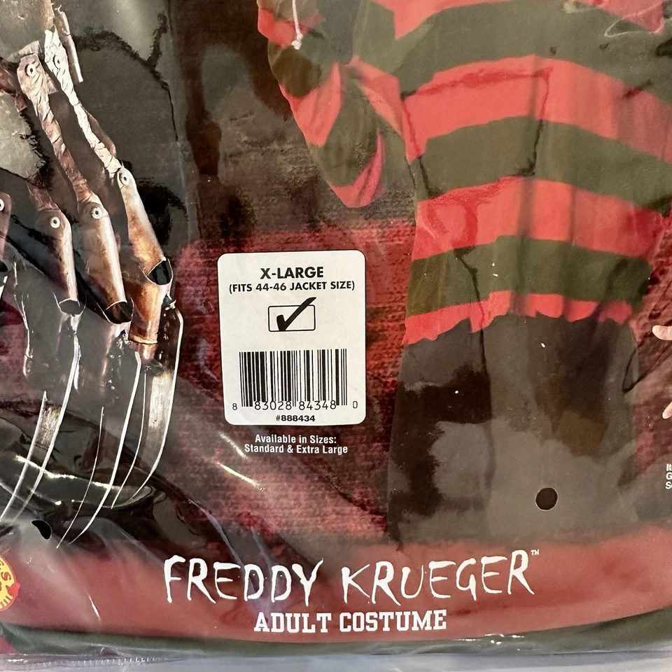 Nigthmare on Elm Street: Freddy Krueger Disfraz X-LARGE 44-46 CHAQUETA TALLA NUEVO Foto 3 de 4
