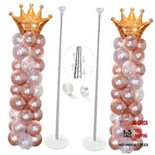 Balloon Column Stand Kit 7ft Height Adjustable Balloon Arch Kit, Metal Set of 2