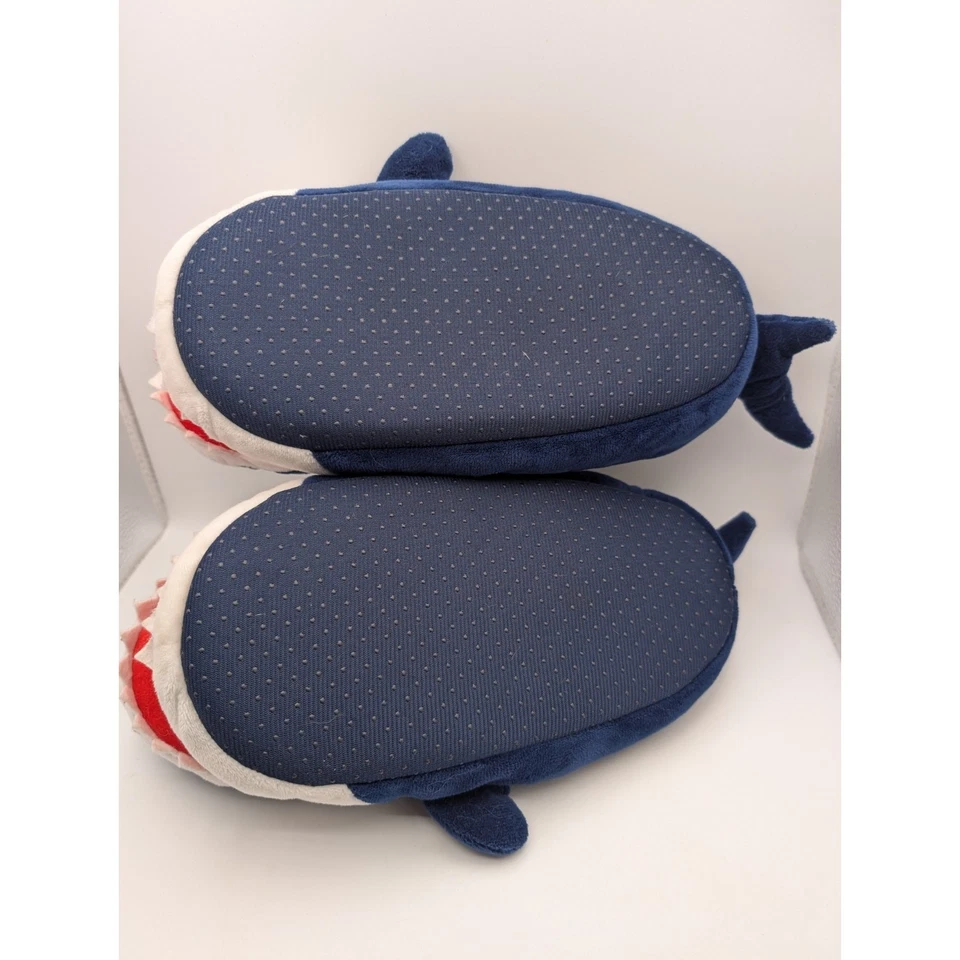 Тапочки детские Shark синие 3/4 синие и белые супермягкие - Изображение 3 из 4