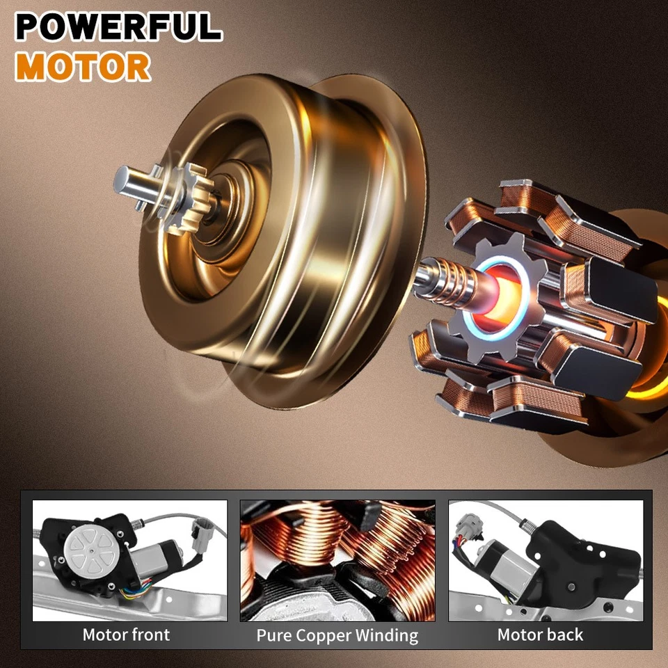 For Nissan Titan 2004-2015 Front Passenger Power Window Regulator with Motor - Image 4 of 4