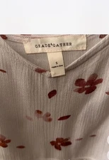 Grade & Gather size small cream and pink floral tank top #floral PINK •