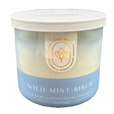 Goose Creek Wild Mint & Birch 3 Wick Candle Clarity 14.5 oz Aromatherapy Vanilla