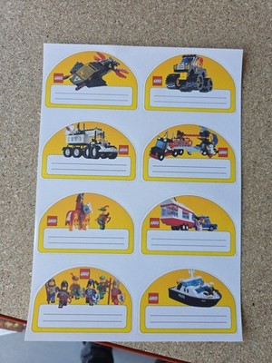 Vintage LEGO Sticker Sheet A4   Classic Sets / 90s Style   Unused   Collectors