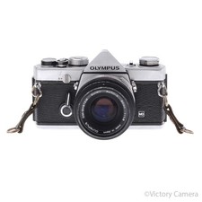 Olympus OM-1 MD Chrome Film Camera Body w/ 50mm f1.8 Lens BGN