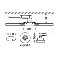 Briloner LED Einbaustrahler GU10 5W 400Lm 3000K Matt-Nickel Schwenkbar IP23 Ø86M