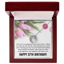 Best Friend 37th Birthday Gifts for Women Funny - 37th Birthday Necklace for Her