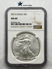 2013 Silver Eagle NGC MS69 Brown Label