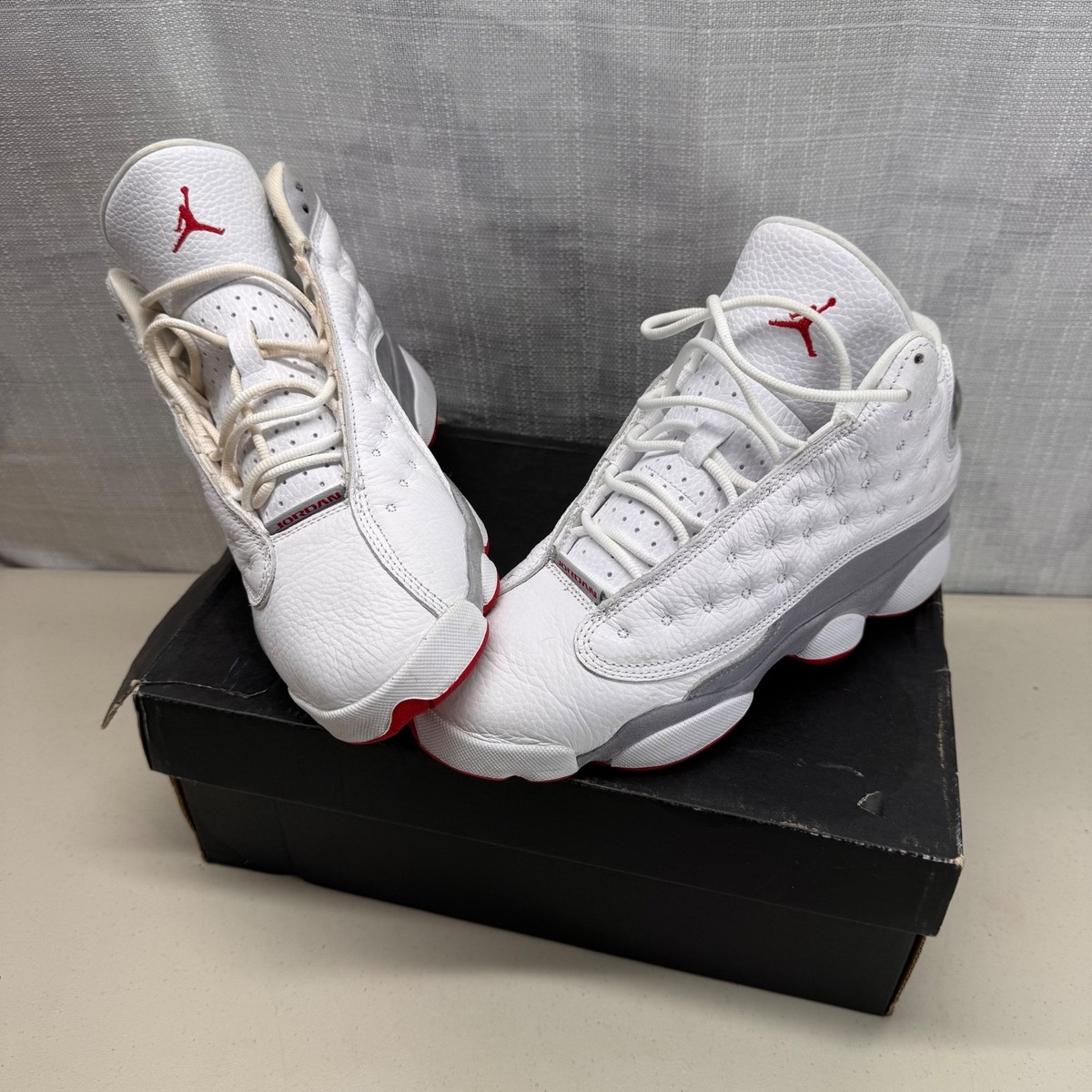 Air Jordan 13 Retro White Wolf Grey, Size 6.5Y/8 Woman's | eBay