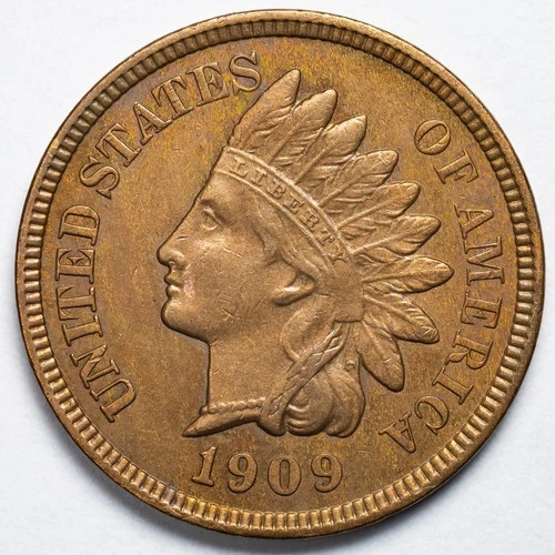1909 Indian Head Penny Cent AU/UNC Cleaned