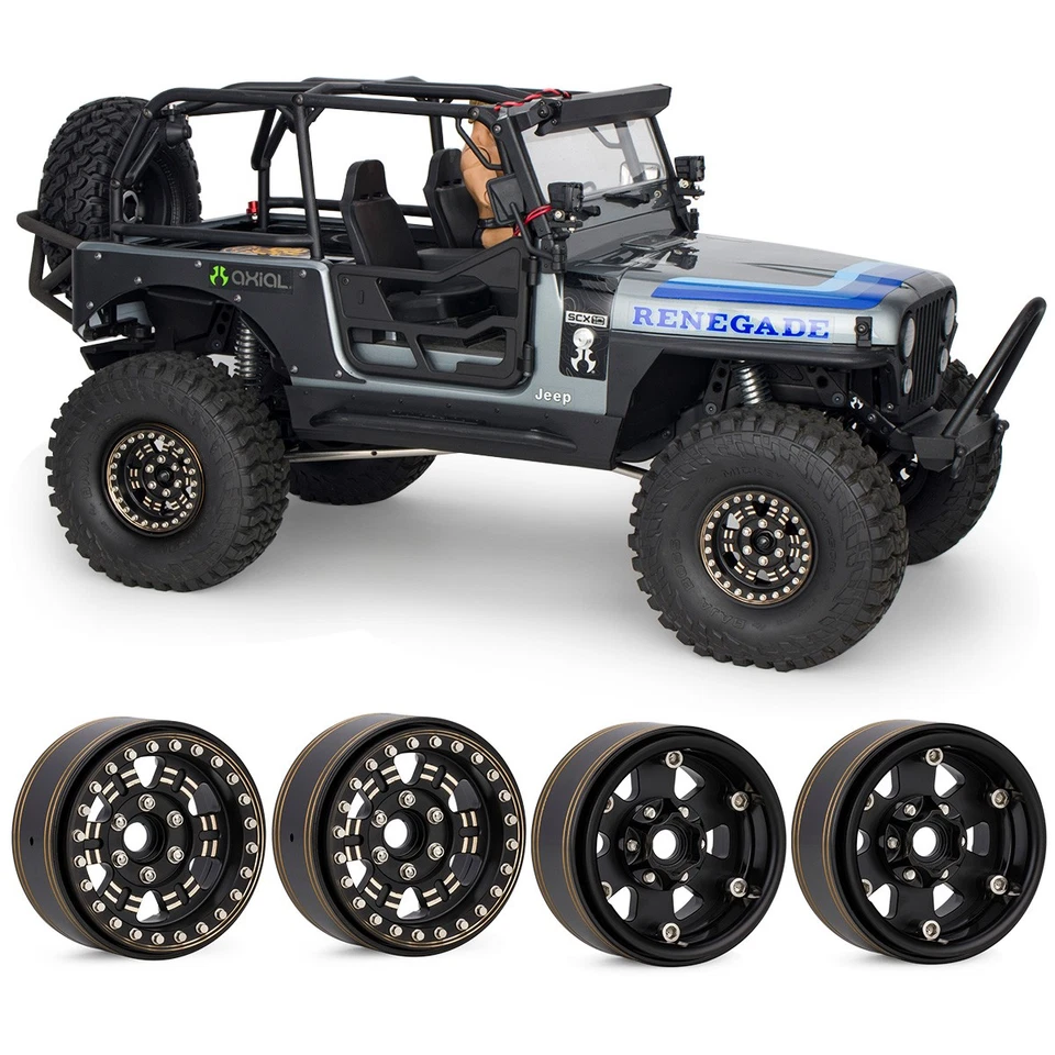 Aro de roda Beadlock pesado de latão 1,9 para rastreador de controle remoto axial SCX10 III TRX4 TRX6 1/10 - Imagem 2 de 4