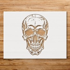 Skull with Whiskey Elements Home Decor Reusable Plastic Stencil - StencilAir