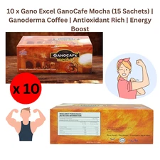 10xGano Excel GanoCafe Mocha (15 Sachets) | Ganoderma Coffee | Antioxidant Rich
