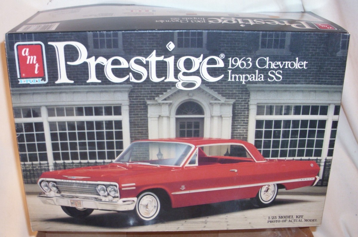 【未開封】AMT 1/25 1963 Chevrolet Impala SS AMT 1963 CHEVROLET IMPALA SS PRESTIGE MODEL KIT 1/25 BOXED 6834 | eBay