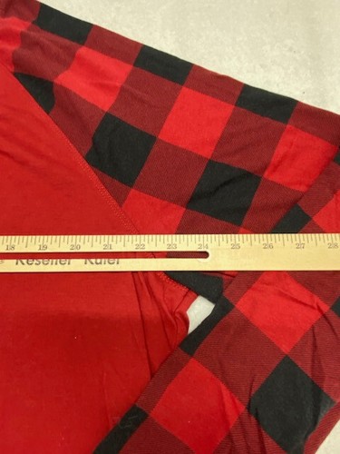North Pole Trading Co Womens Pajama Top Red Long Sleeve Plaid Sleeves Size XXL - Picture 5 of 6