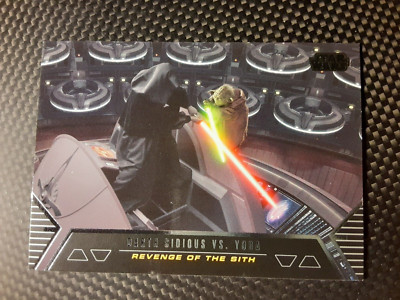2012 Topps Star Wars Galactic Files DUELS OF FATE Insert Card YODA/SIDIOUS #DF-6