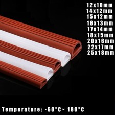 Silicone Rubber Sealing E Strip Seal Draught Excluder Door Window Soft White Red