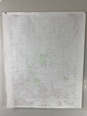 1988 USGS Topo Topographic Map 22'' x 27'' Black Mountain Nevada NV Nellis AFB