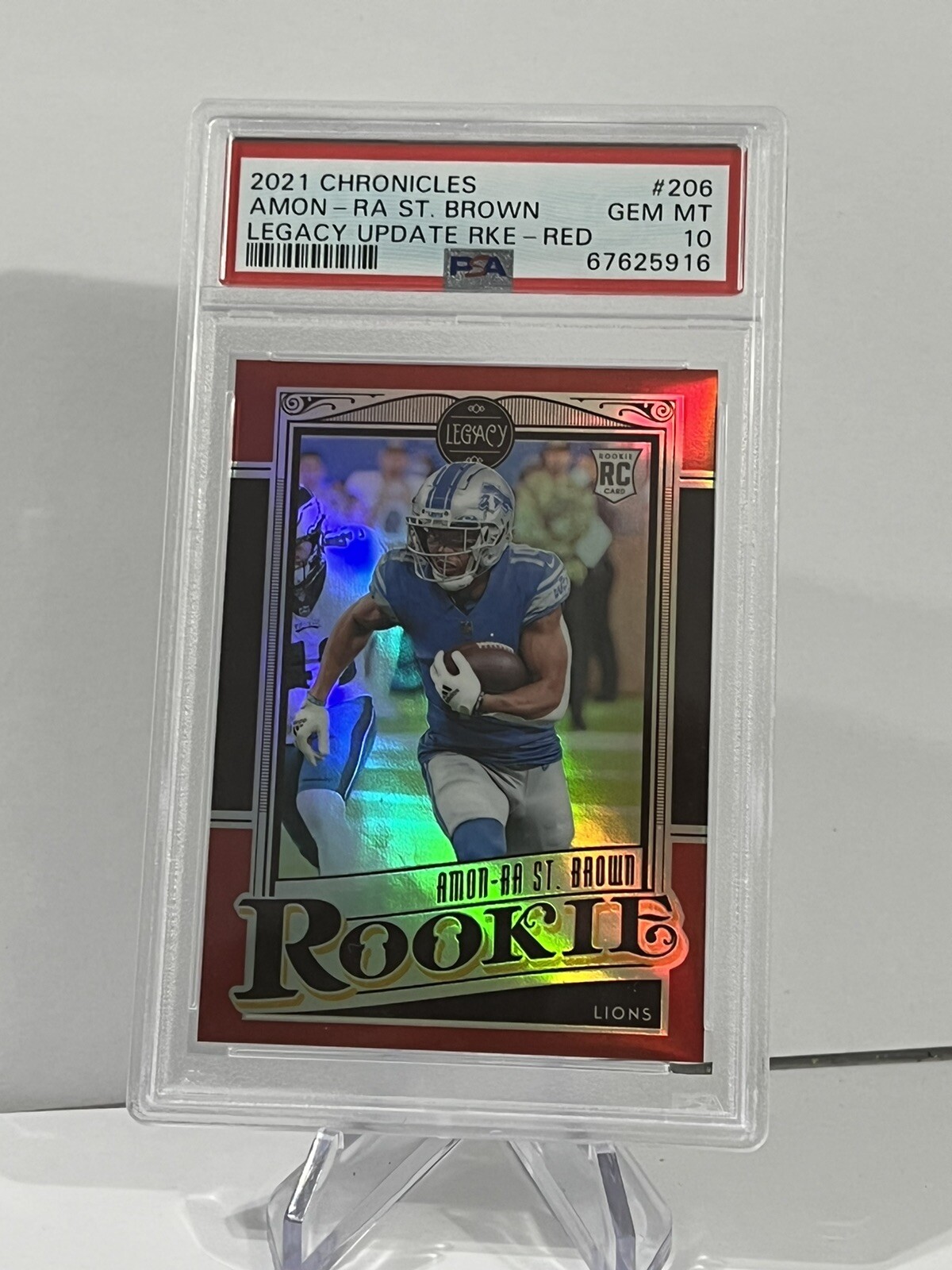 Amon-Ra St. Brown Panini Chronicles Legacy Update Rookies #206 Red