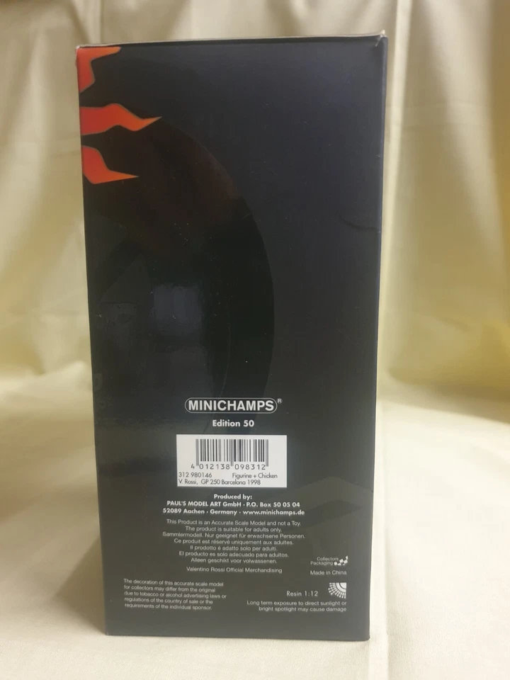 MINICHAMPS VALENTINO ROSSI 1/12 FIGURE 1998 Barcelona with Chicken - Image 2 of 4
