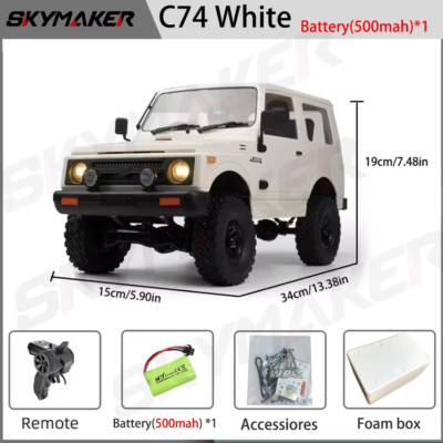 WPL 1/10 RC Car C74 Suzuki Jimny Remote Control Car 4WD off Road