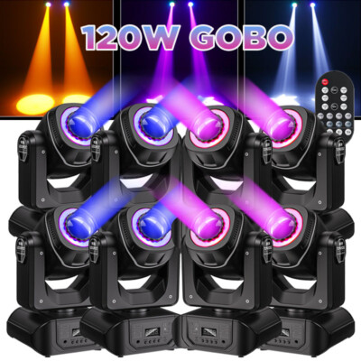 UKING Beam 120W Stage Moving Head Light LED GOBO RGBW DJ DMX Disco Club Light