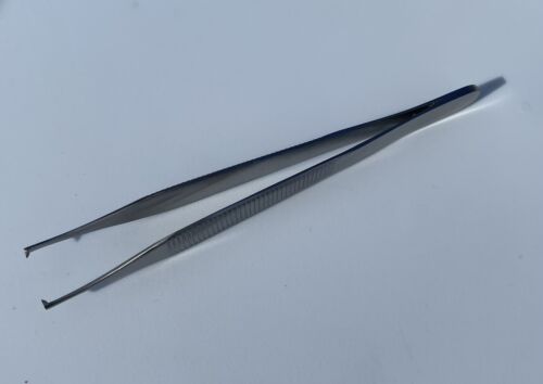 ADSON KOCHER 4.5"TWEEZER 1/2 RAT TEETH TIP FORCEP PLIERS GERMAN STAINLESS STEEL - Picture 2 of 3
