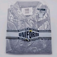 Kids University Youth Unisex Pique Polo Shirt Size 12 Gray Short Sleeve Uniform