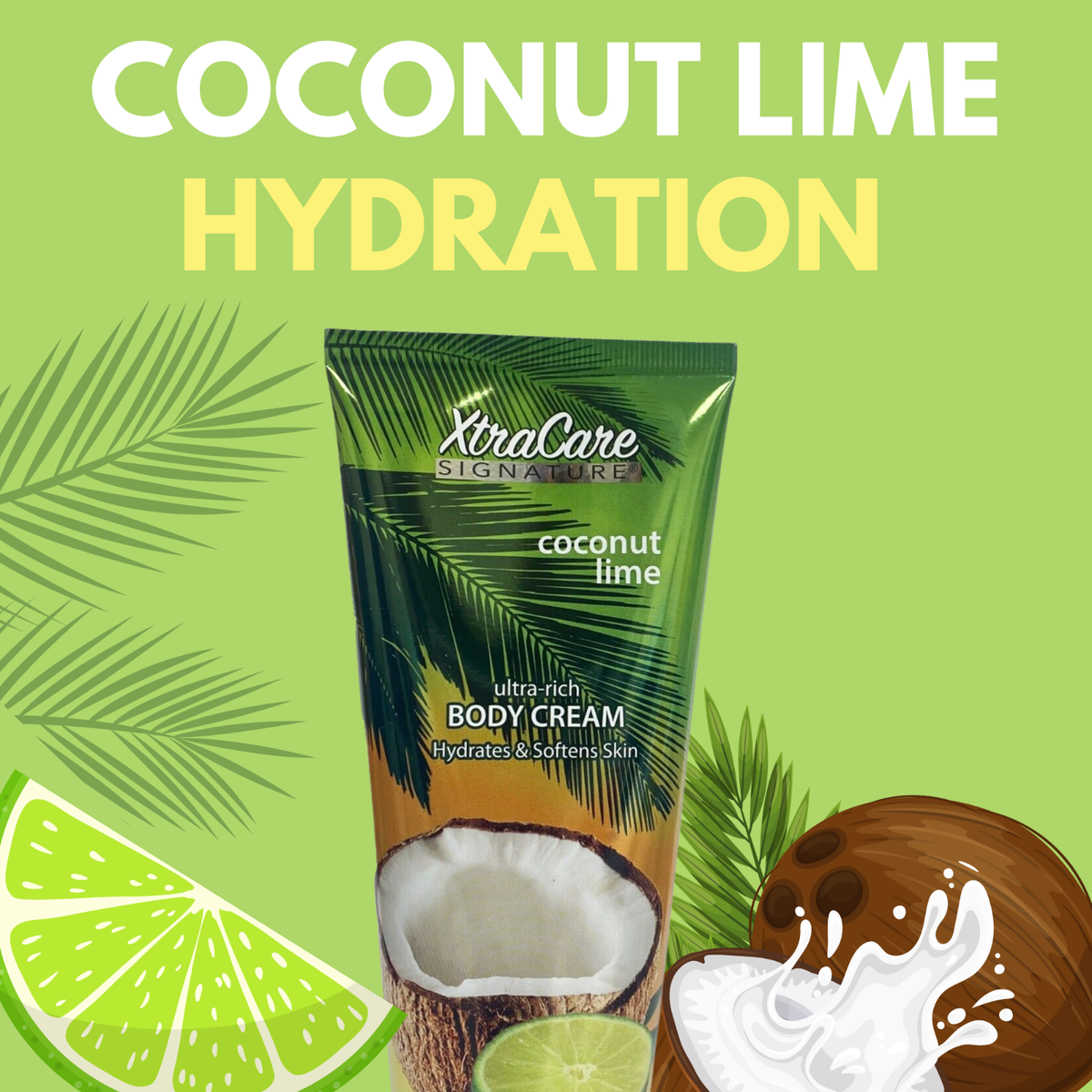 XtraCare Coconut Lime Body Cream, 7 fl oz – Hydrating & Softening